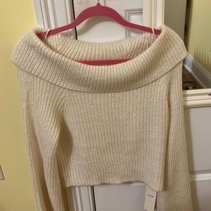Cropped one shoulder sweater NEVER WORN NWT